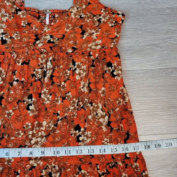 Free People Pattern Play Mini Dress XS Floral Coquette Ethereal Country Girl - Picture 11 of 12